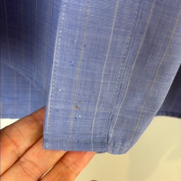 Givenchy Men's Blue Dress Shirt Classic Button-Down Size US Neck 17 - Picture 4 of 8